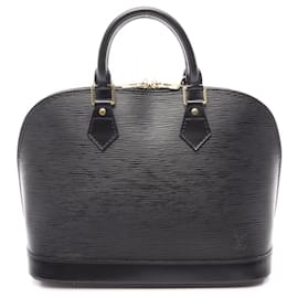 Borsa a mano Louis Vuitton Alma in pelle Epi nera