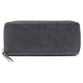 Louis Vuitton Portefeuille Clemence Monogram Empreinte Noir Long Wallet