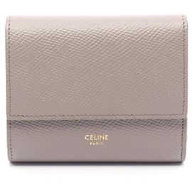 Céline Portafoglio Small Trifold Celine in Beige