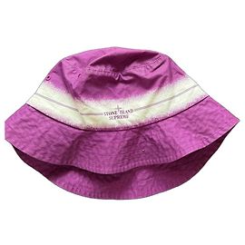 Cappello Bucket Supreme x Stone Island - Viola/Bianco