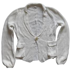Brunello Cucinelli weißer Strickcardigan