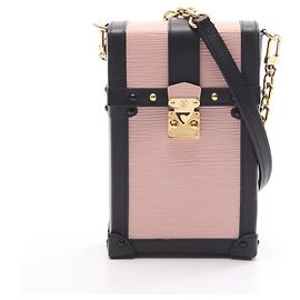 Louis Vuitton Pochette Trunk Vertical Epi Rose Ballerine Handbag