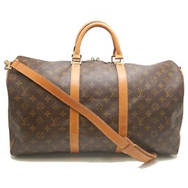 Louis Vuitton Monogram Keepall Bandoulière 50 Boston Bag
