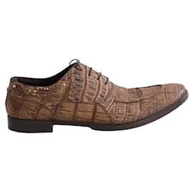 Scarpe stringate in pelle marrone Dolce & Gabbana