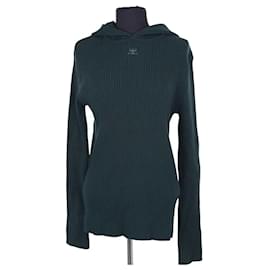 Courreges Courrèges grüner Viskose Pullover S