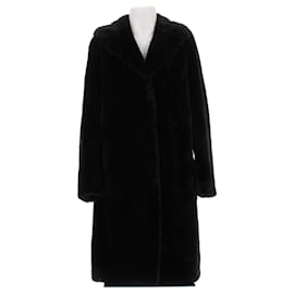 Herno Cappotto di pelliccia nera