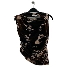 Top de viscosa marrón Acne Studios