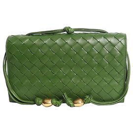 Bottega Veneta Borsa a tracolla in pelle Green Trio