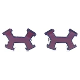Hermès Hermes Brown and Silver Cufflinks