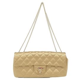 Borsa a tracolla Chanel 37632 in raso oro