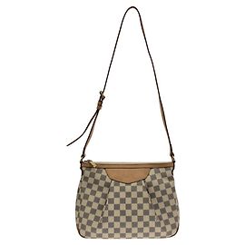 Borsa a tracolla Louis Vuitton Damier Azur Siracusa PM N41113