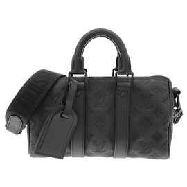 Louis Vuitton Taurillon Monogram Keepall Bandoulière 25cm Boston Bag