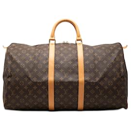Louis Vuitton Brown Monogram Keepall 55