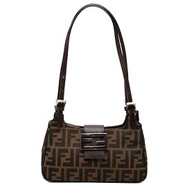 Borsa a tracolla Fendi Brown Zucca Canvas