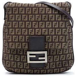 Fendi Brown Zucchino Canvas Crossbody