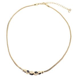 Collana Choker Dior Gold Plated Enamel and Strass