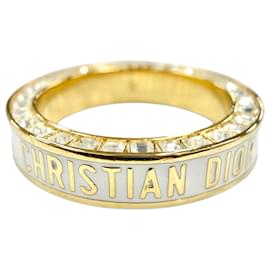Anello a fascia Night Code Dior Gold placcato oro strass e lacca