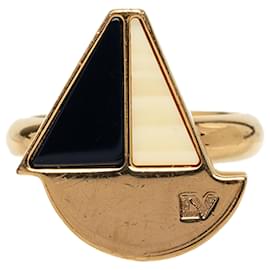 Louis Vuitton Love Boat Cocktailring aus Resin und vergoldet Gold