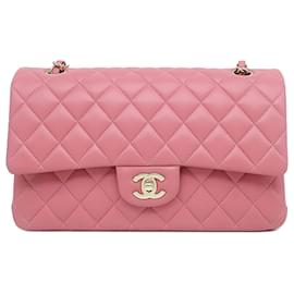 Chanel Pink Medium Classic Lambskin Double Flap