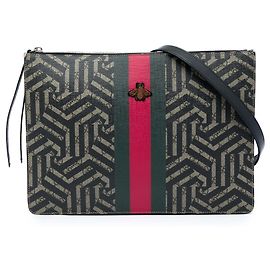 Borsa a tracolla Gucci Beige GG Supreme Caleido Web