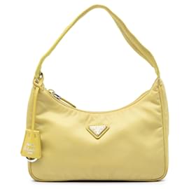 Borsa a tracolla Prada Mini Tessuto Re Edition 2000 Gialla