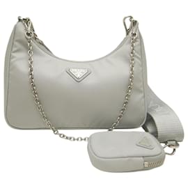 Borsa Satchel Prada Re Edition 2005 in Re-Nylon Grigio