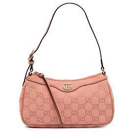 Borsa a tracolla Gucci Ophidia piccola in tela GG rosa