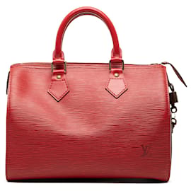 Louis Vuitton Red Epi Speedy 25
