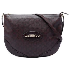 Borsa a tracolla Gucci Brown Guccissima Punch