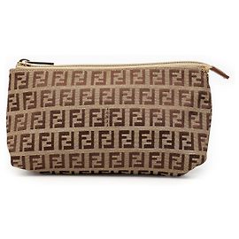 Pouch Fendi in tela Zucchino marrone