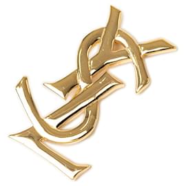 Saint Laurent Cassandre Anstecknadel goldplattiert goldfarben