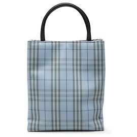 Burberry Blue House Check Canvas Handtasche