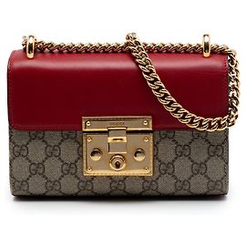 Gucci Beige Small GG Supreme Padlock Crossbody