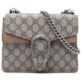 Gucci Beige Small GG Supreme Dionysus Crossbody