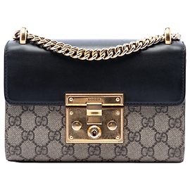 Gucci Beige Small GG Supreme Padlock Crossbody