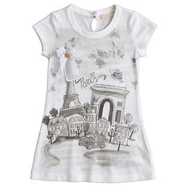 Monnalisa Kleid mit Paris-Print 10 a