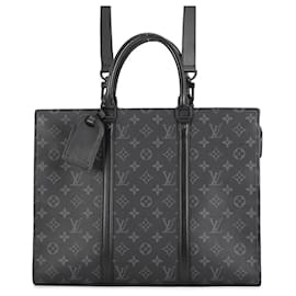 Louis Vuitton Monogram Eclipse Sac Plat Horizontal Zip Tote Bag