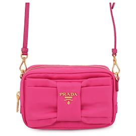 Borsa a tracolla Prada Ribbon in nylon e pelle