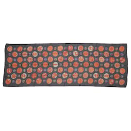 Hermès Long Stole Silk Muslin Borduc Medallion