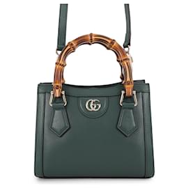 Borsa a mano piccola in pelle Gucci Diana Bamboo