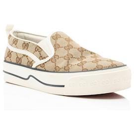 Sneakers Slip On Gucci GG Canvas 1977 Tennis - Taglia 7 / 37