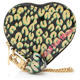 Louis Vuitton Limited Edition Stephen Sprouse Monogram Vernis Leopard Heart Coin Case