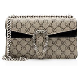 Borsa a tracolla Dionysus Medium E/W in GG Supreme e cristalli Gucci