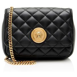 Bolso de solapa pequeño Medusa Square de piel acolchada Versace