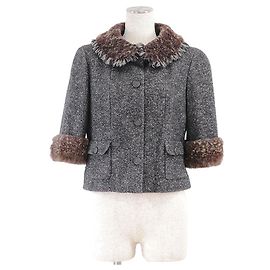 Chaqueta Chanel de Tweed y Piel de Conejo