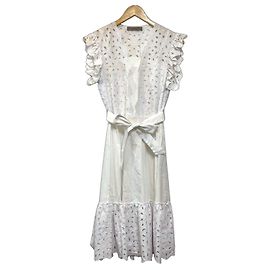 Autre Marque D.EXTERIOR Kleid mit Lochstickerei