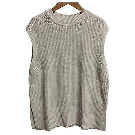 Top sin mangas de punto crochet Theory luxe BROOME TULLY