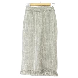 Autre Marque Falda larga de tweed con flecos United Arrows
