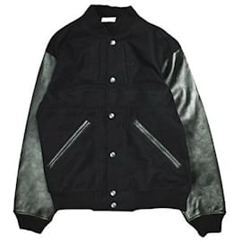 Autre Marque CHANGES REMAKE VARSITY JACKET Chaqueta Varsity de lana y cuero vacuno
