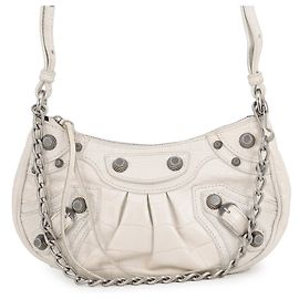Balenciaga Lucagol Mini Schultertasche aus geprägtem Leder